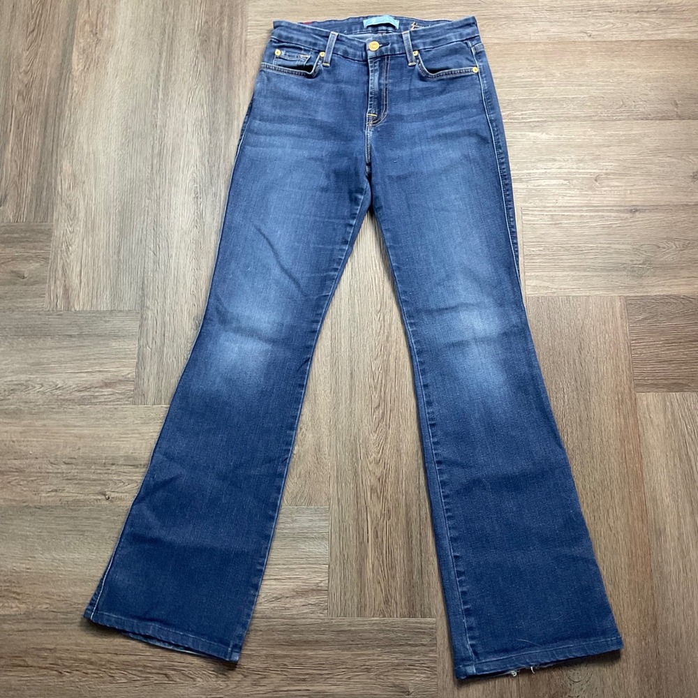 7 For All Mankind Kimmie Bootcut Blair Denim Jeans Womens 27 Medium Wash Blue - Picture 3 of 10
